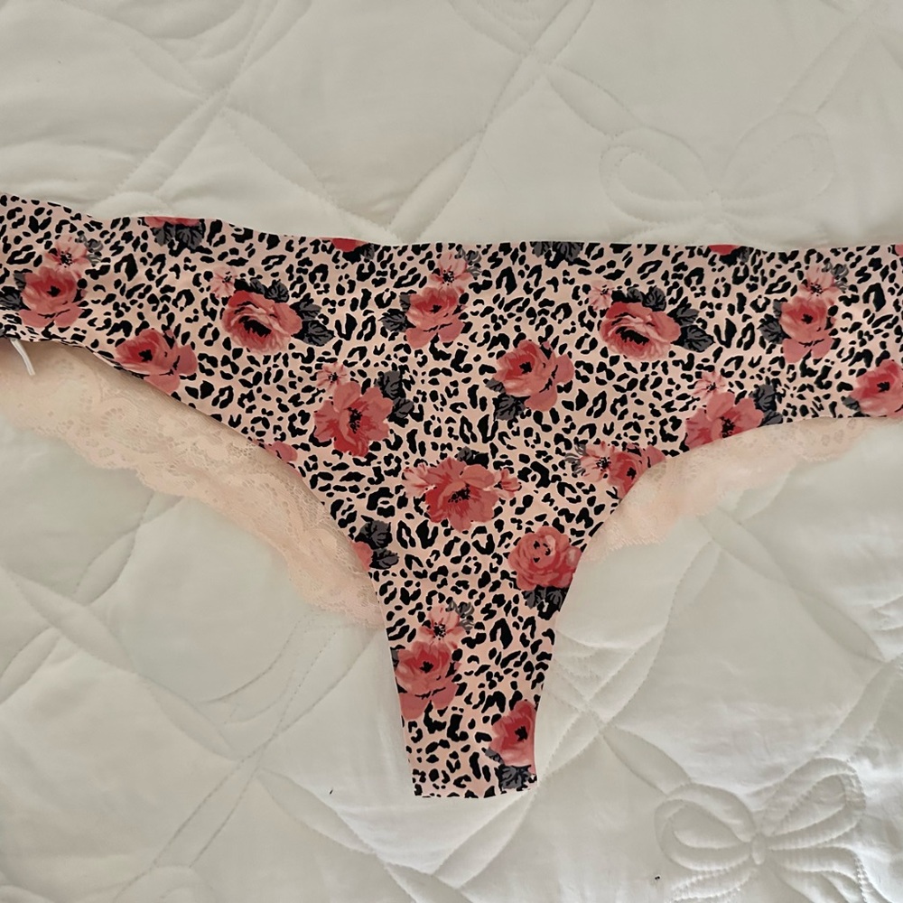 Pink Rose Thong Panties